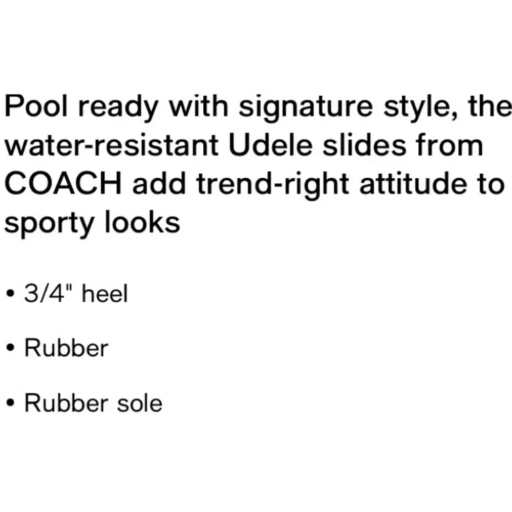 Coach Udele Pool Slides Shoes Sandals - Picture 4 of 5